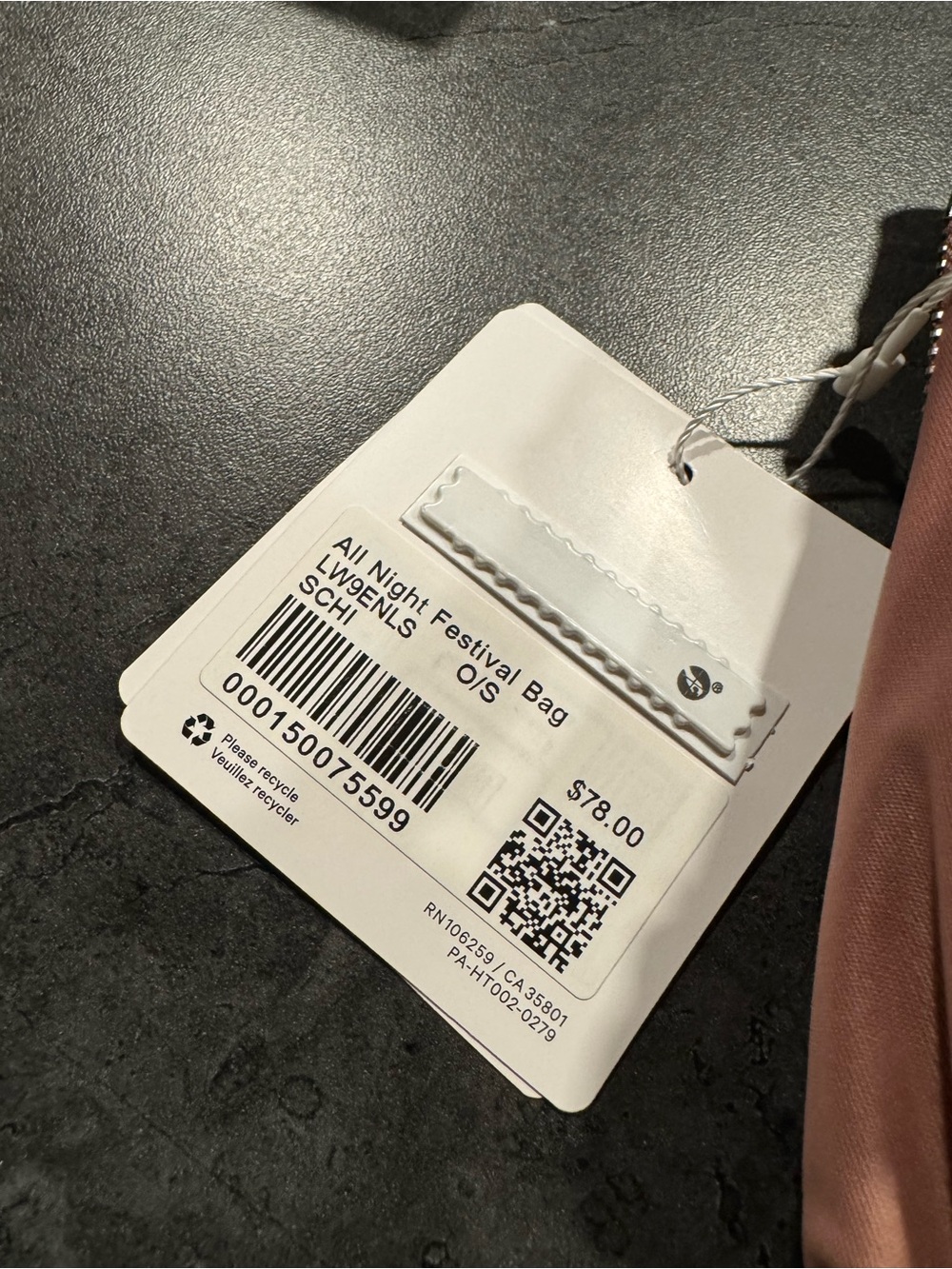 NWT $78 LULULEMON - Spiced Chai All Night Festival Bag 5L - Picture 7 of 7